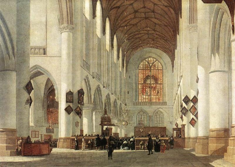 BERCKHEYDE, Job Adriaensz Interior of the St Bavo Church at Haarlem fs Spain oil painting art